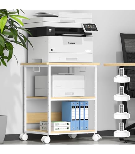 Amazon.co.jp: DEWEL プリンタラック プリンタ台 幅60cm 奥行50cm 高さ